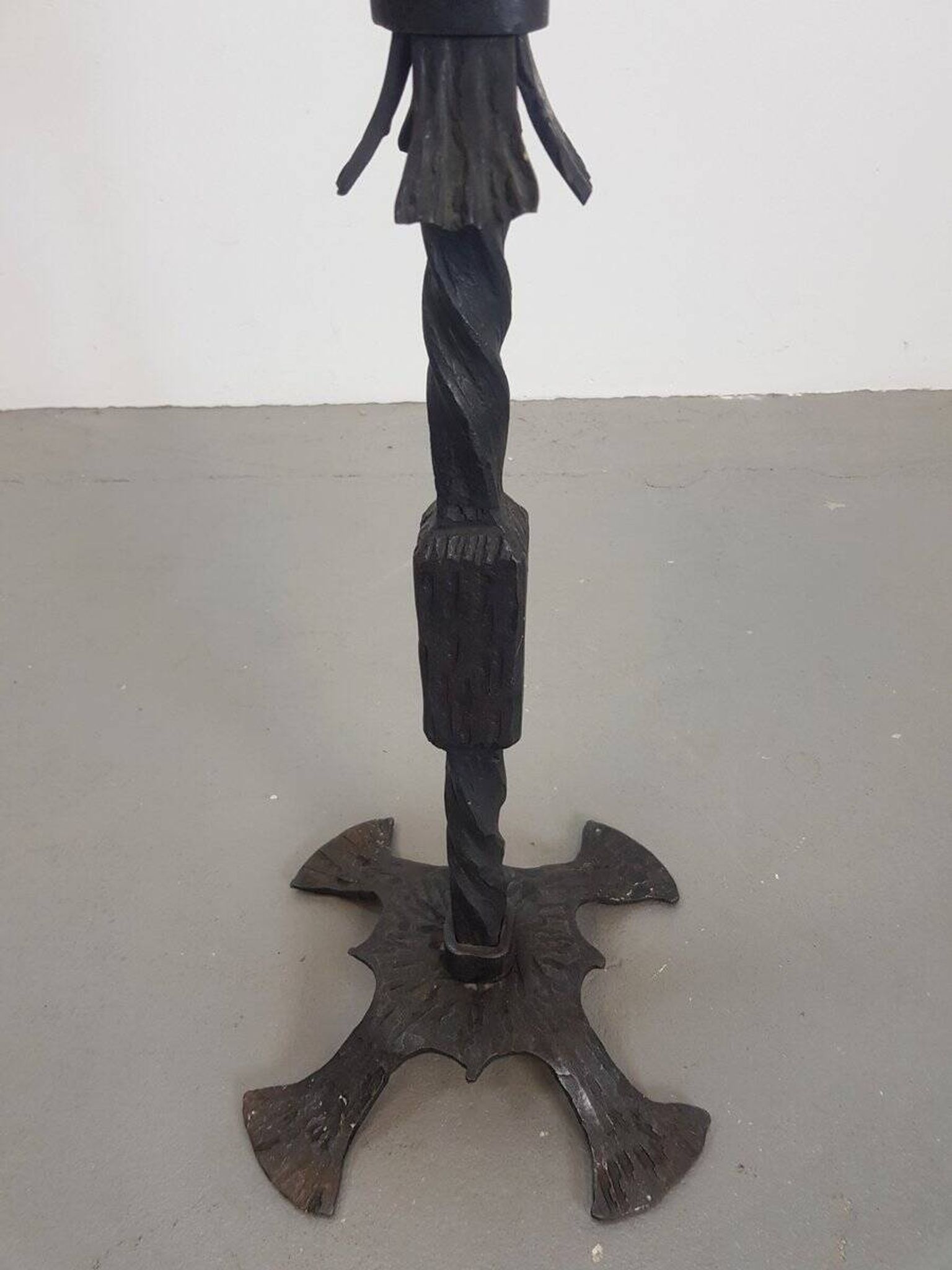 Brutalist Cast Iron Candleholder, Germany, 1960s