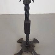 Brutalist Cast Iron Candleholder, Germany, 1960s