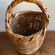 Old handmade 🧺 basket in braided rattan bamboo
