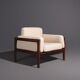Two-seater and rosewood armchair produced by Komfort
