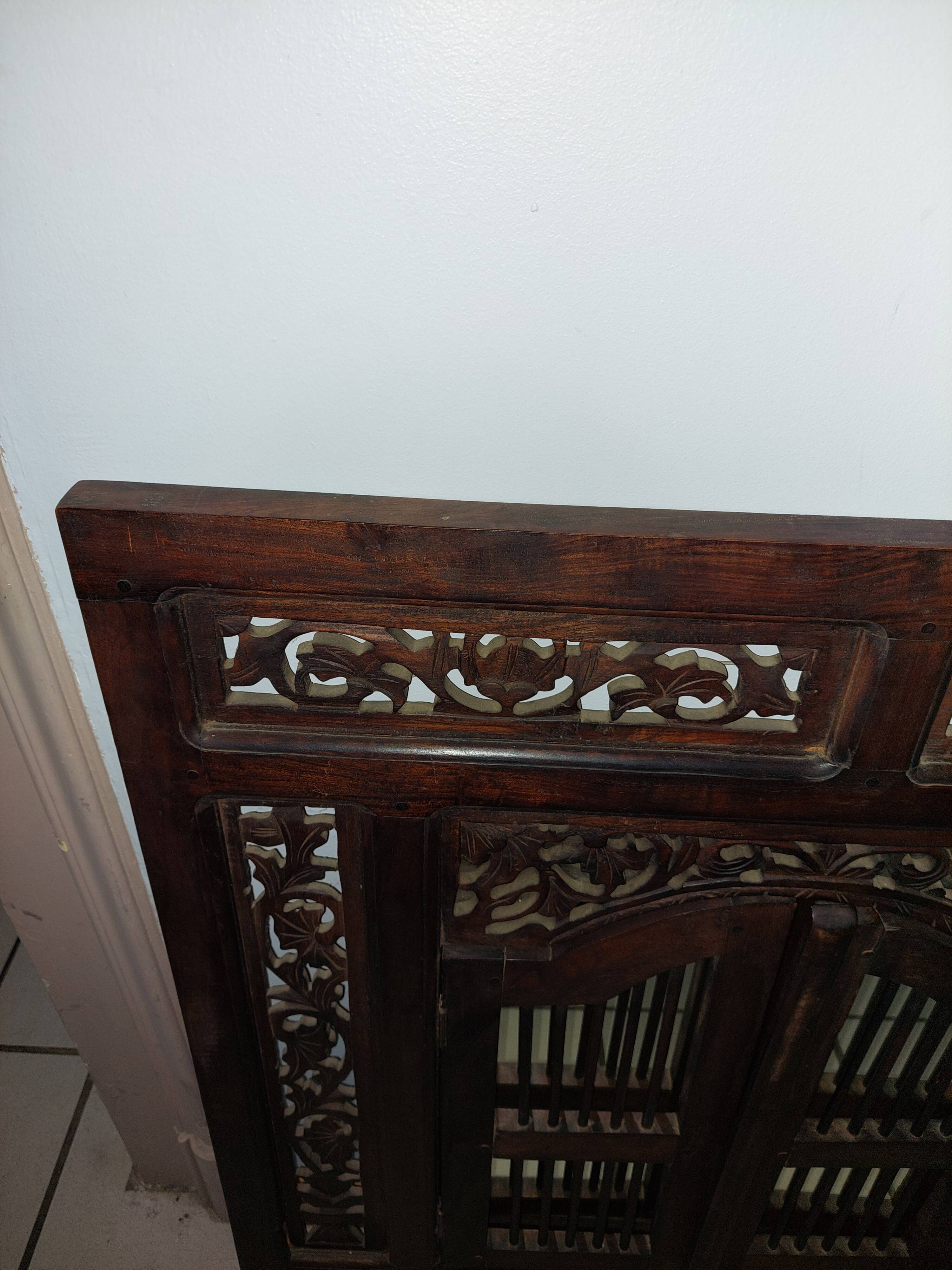 Mirror with shutters carved Indonesian