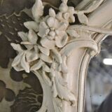 Large Louis XV style mirror with white rocaille