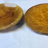 Flat plate in enamelled stoneware Vallauris