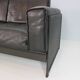 Tito Agnoli 3-Seater Korium Sofa for Matteo Grassi – Black Leather