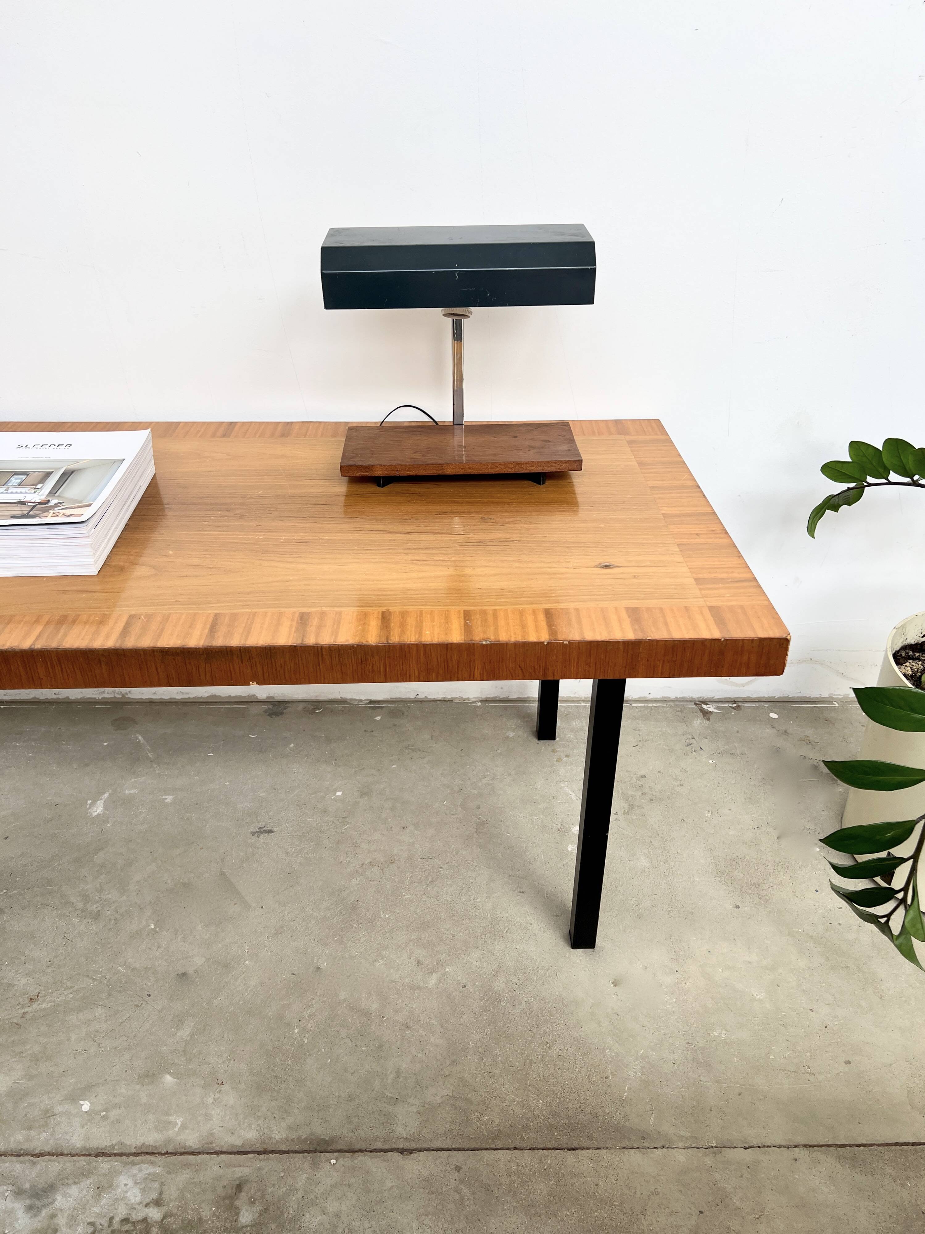 70s walnut marquetry coffee table