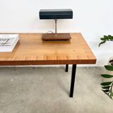 70s walnut marquetry coffee table