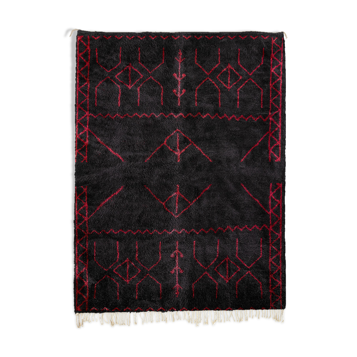 Modern Moroccan carpet black