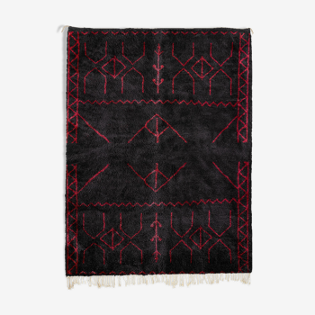 Tapis marocain moderne noir