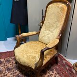 Voltaire velvet armchair