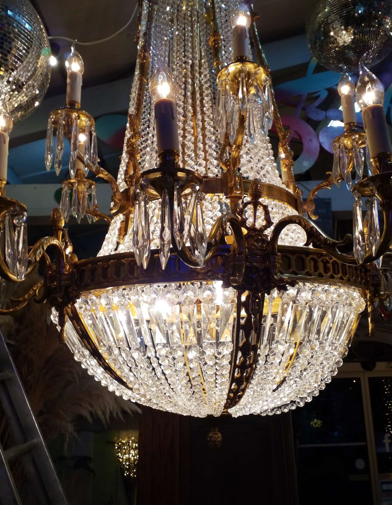 Chandelier with tassels