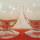 2 glasses blown and carved