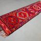 Vintage Turkish  Tribal Runner 417x94 cm veg dye wool rug tribal, handmade