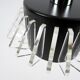 Set of 2 space age lucite and metal pendants, 1970s