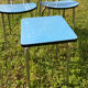 Formica blue set of 4 chairs +1 stool