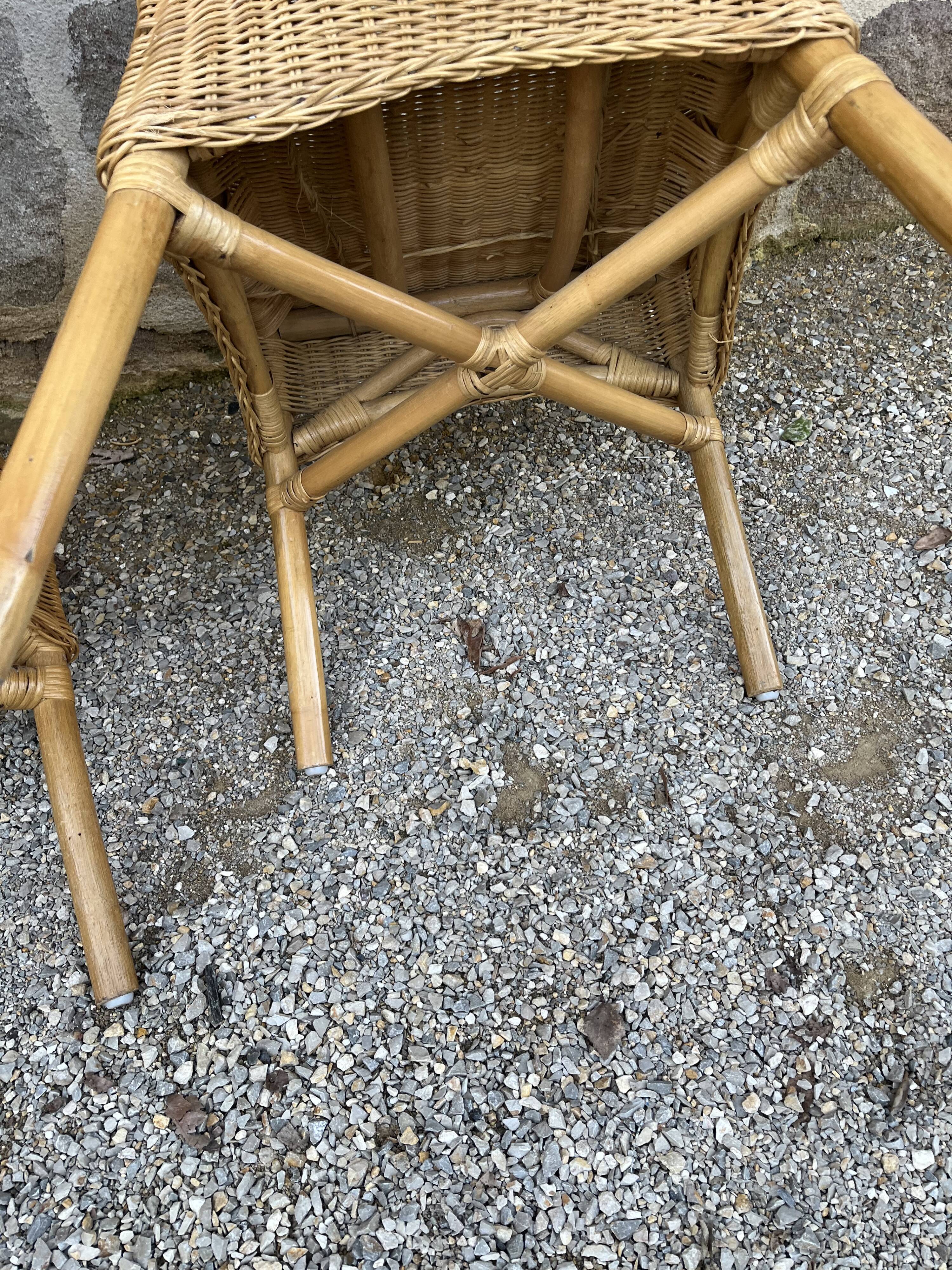 Pair of rattan chairs