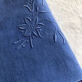 Antique linen and cotton sheet dyed Patmos blue