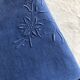 Antique linen and cotton sheet dyed Patmos blue