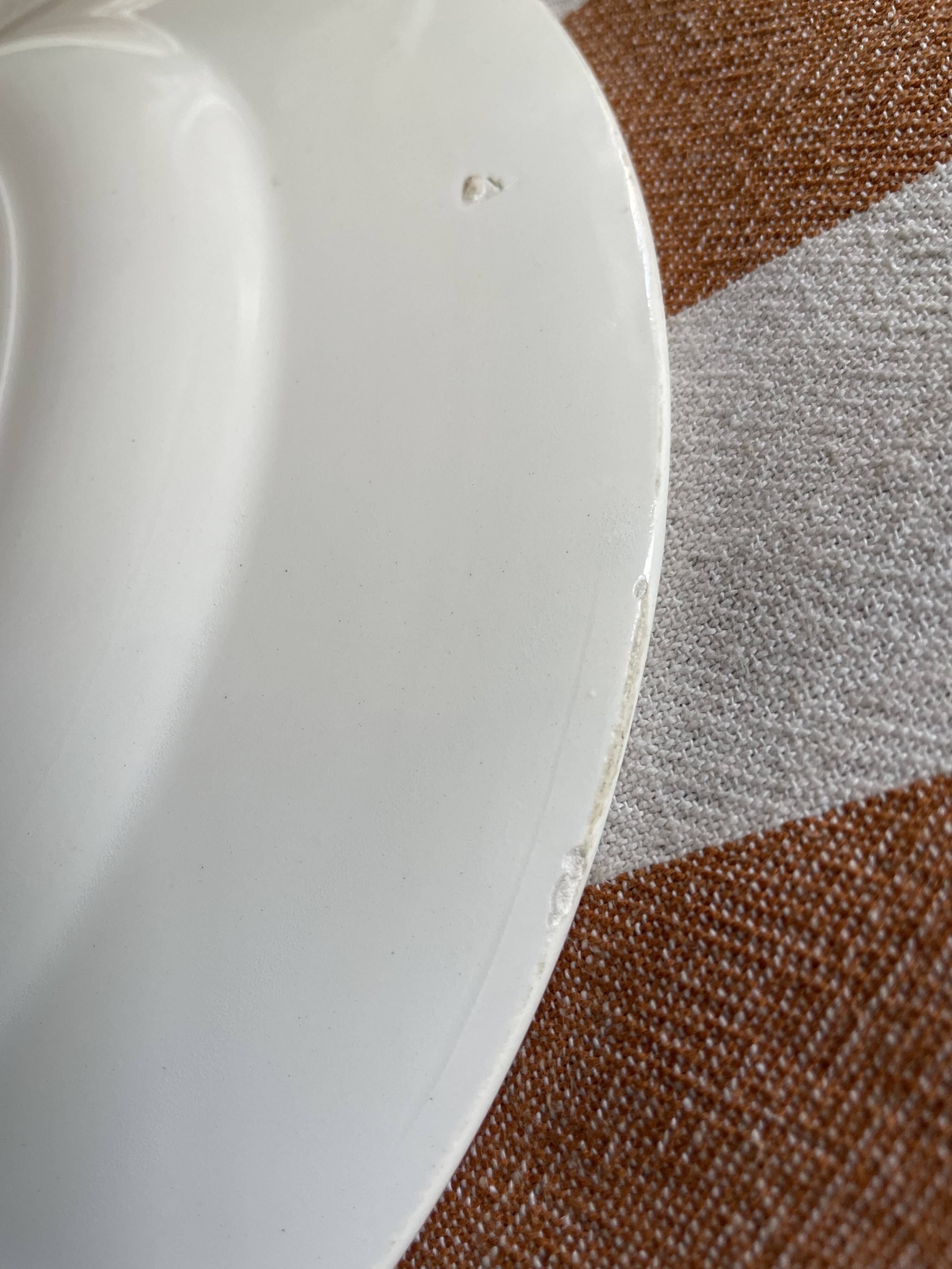 Flat ironstone plates bft 19th century