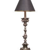 Stunning Antique Pewter Rococo Candlestick floor lamp Italy