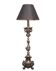 Stunning Antique Pewter Rococo Candlestick floor lamp Italy