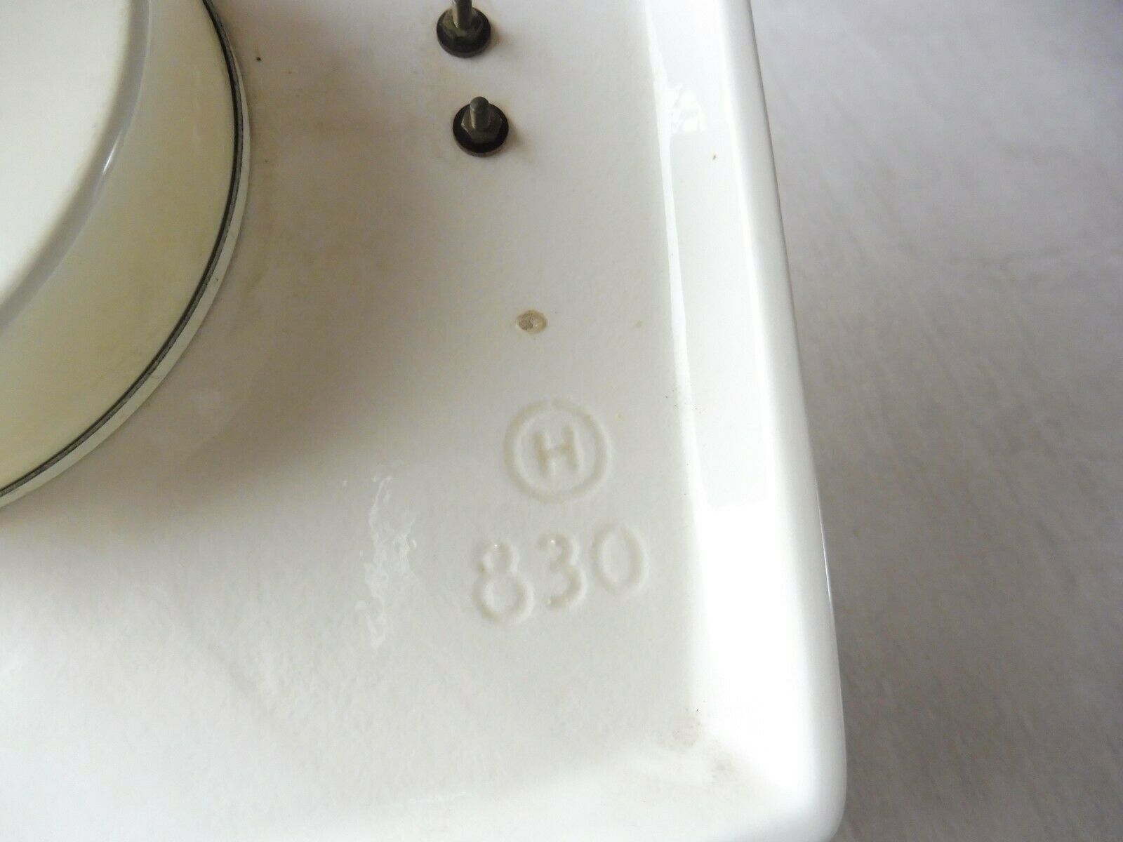 Old mechanical watch/clock, Peter, ceramic, vintage