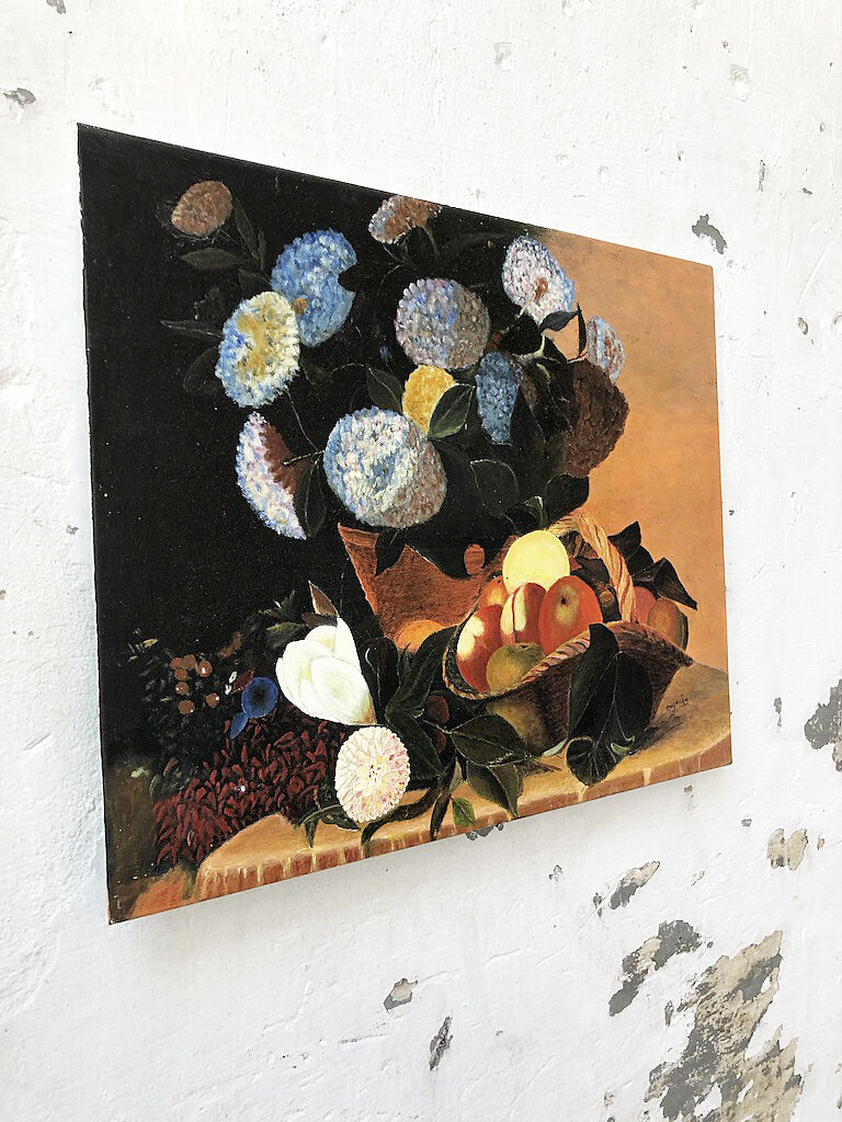 Canvas oil fruit and flowers