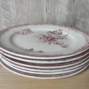 6 assiettes à dessert modèle Fontanges par Sarreguemines