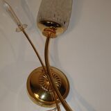 Pair of vintage glass and gold sconces