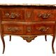 Louis XV saute chest of drawers with curved facade 18th century