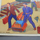 Educational school poster nightingale front / back "The station" and "at the mechanic's"