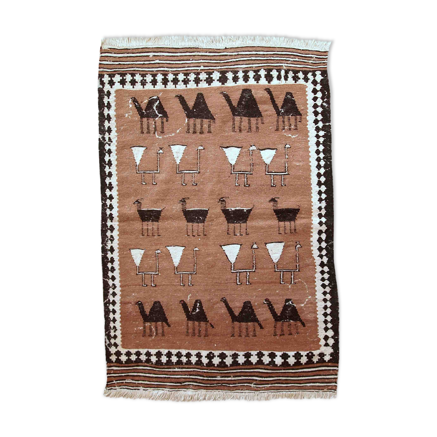 Ancient persian ardabil handmade carpet 92cm x 142cm 1930s, 1c667