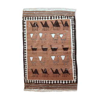 Ancient persian ardabil handmade carpet 92cm x 142cm 1930s, 1c667