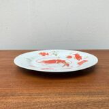 Vintage Postmodern Porcelain Plate with Subsidy Decor by René Fehr for Lengsfeld Porcelain, 1990s