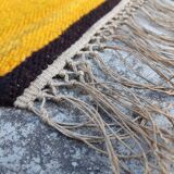 Kilim rug "Kolonia" by Piotr Grabowski for Cepelia handmade Poland 70s, 70x105