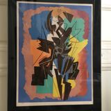 Danse espagnole Lithographie de l'artiste futuriste Gino SEVERINI