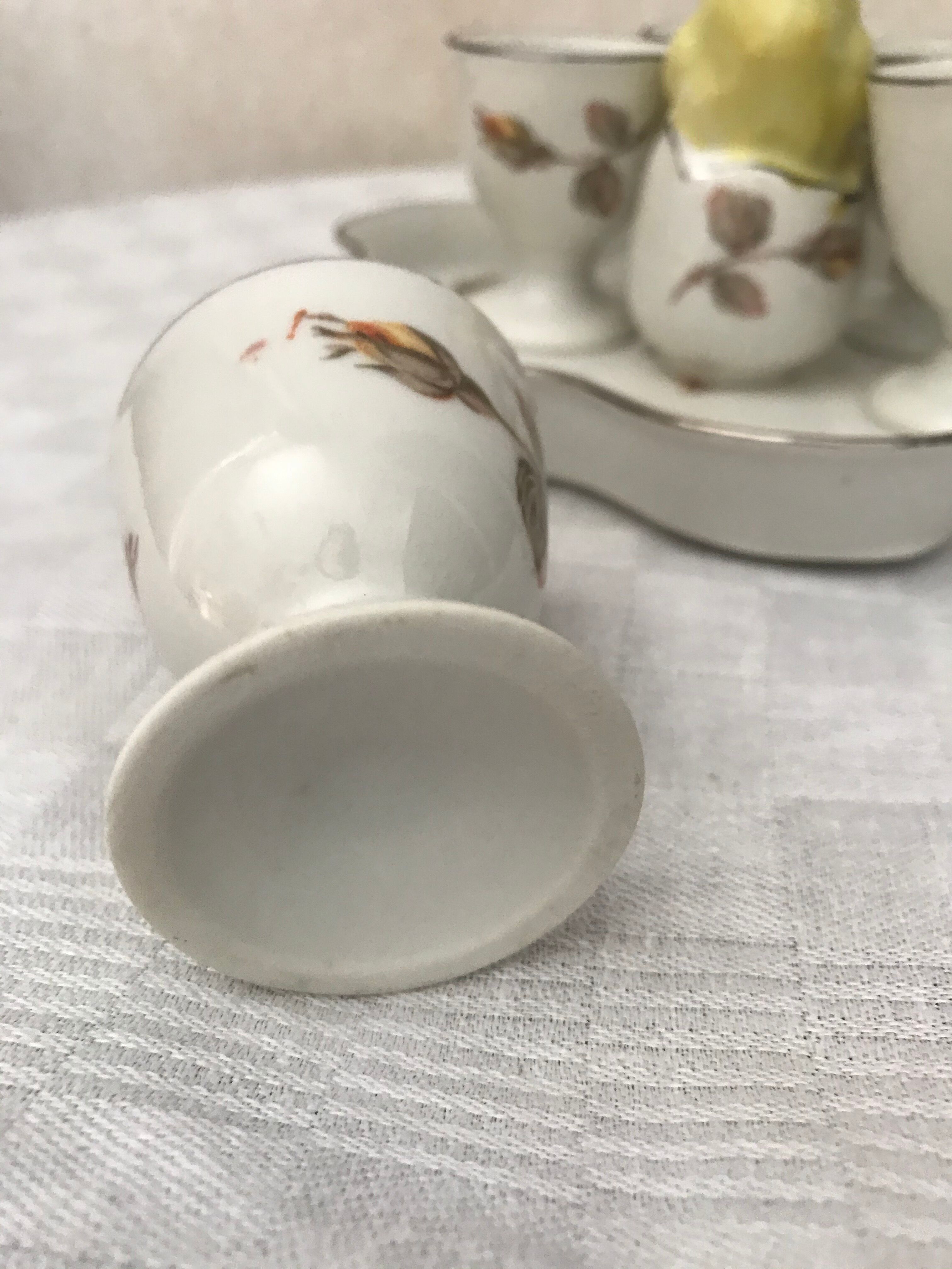 vintage porcelain egg service
