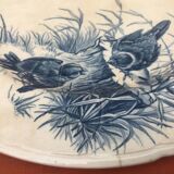 Gien Earthenware Antique Serving Dish Bird Decor