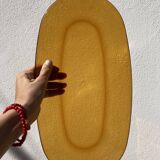 Set of 7 dishes in brown and green vintage glass