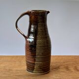 Vintage enameled stoneware pitcher
