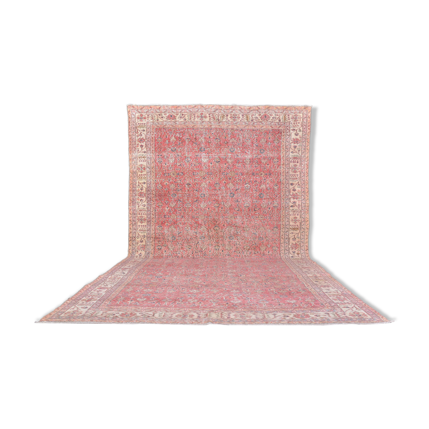 Tapis vintage Oushak turc sku2365