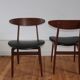 Paire de chaises scandinaves en teck années 60