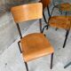 Set of 10 vintage mismatched industrial chairs mullca