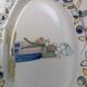 Antique Malicorne earthenware dish by Béatrix Pouplard late 19th century