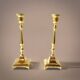 Pair of antique brass candlesticks