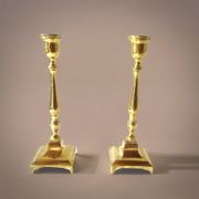 Pair of antique brass candlesticks