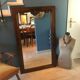 Large mirror carved 137 x 84 cm old door to rack 1920