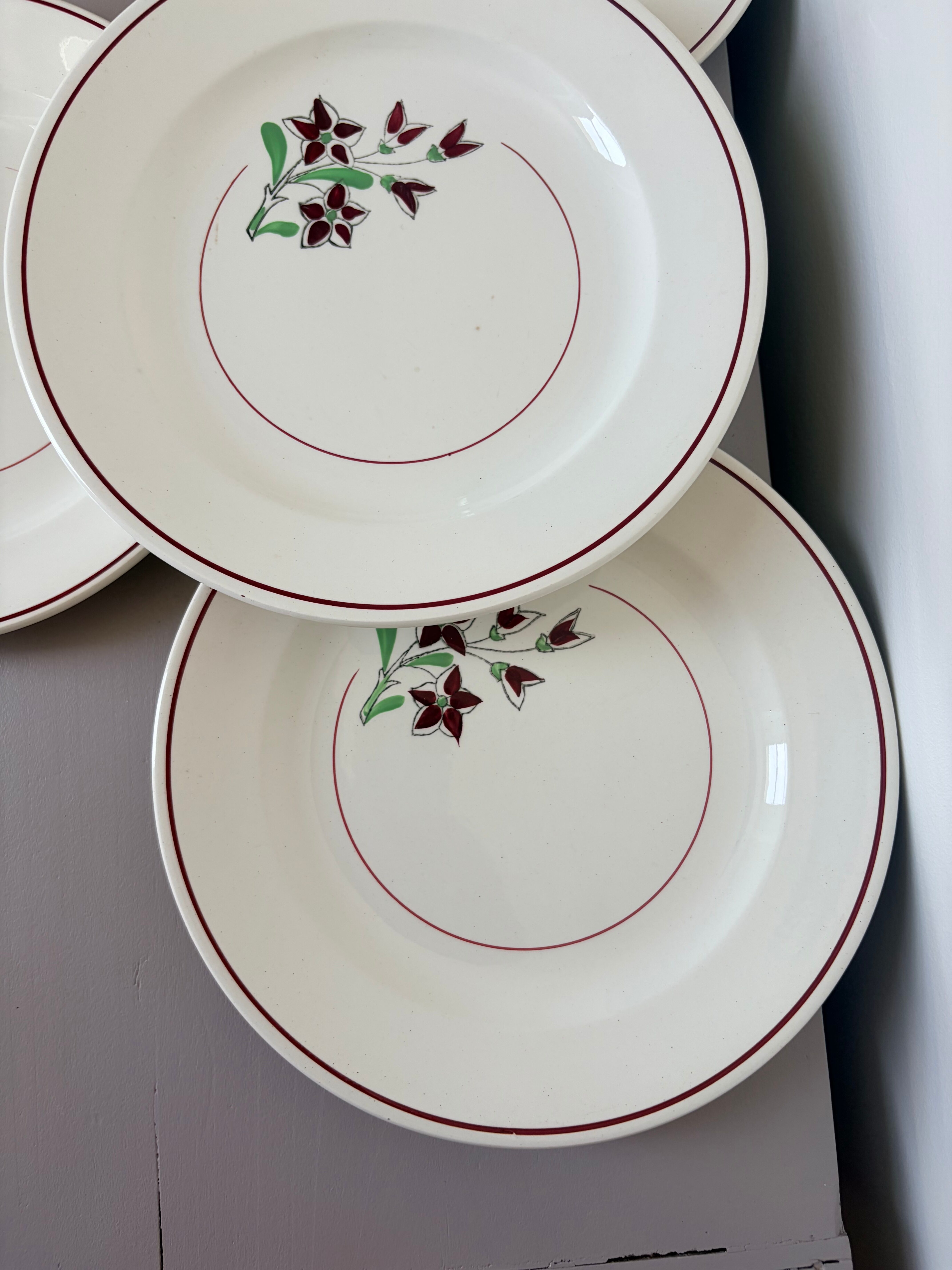 4 vintage flat plates from the Salins factory 210636