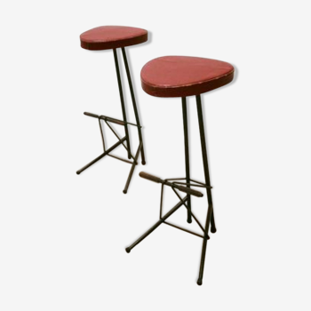 Set de 2 tabourets de bar par Willy Van Der Meeren 1956