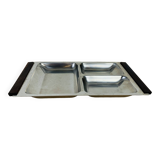 Plateau apéritif inox teck scandinave danois