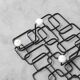 Vintage wall coat rack in metal, 1970s modernist